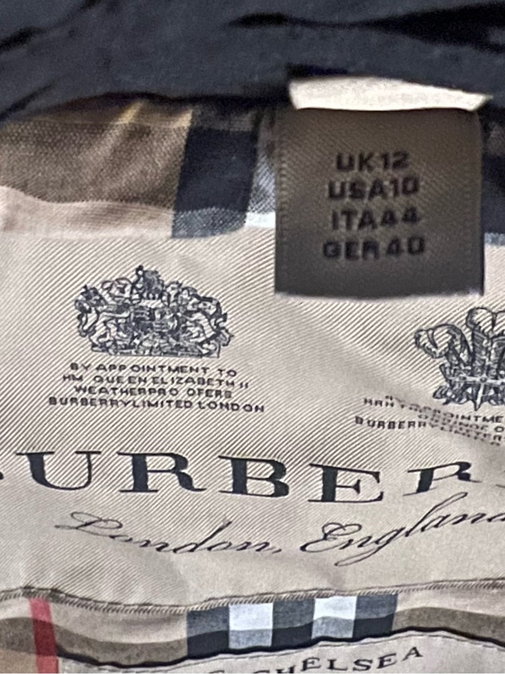 Burberry "Chelsea" Heritage Trench Coat VTG Check Lining&Slim Silhouette Sz 12UK - Picture 11 of 13